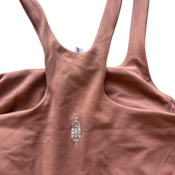 Free People Women's Never Better Runsie Shorty Racerback brown Size Small NWOT - Picture 8 of 8